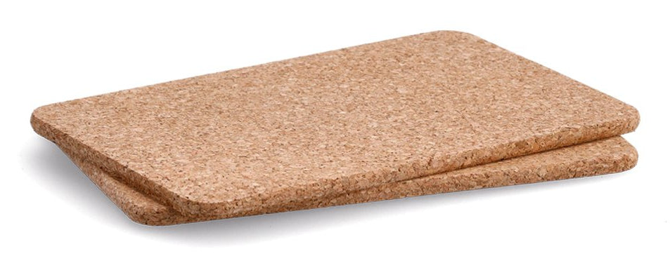Zeller Present Teekannen-Untersatz Kork, 29,5 × 19,5 × 1 cm, 2er-Set, für Pfanne, Braun