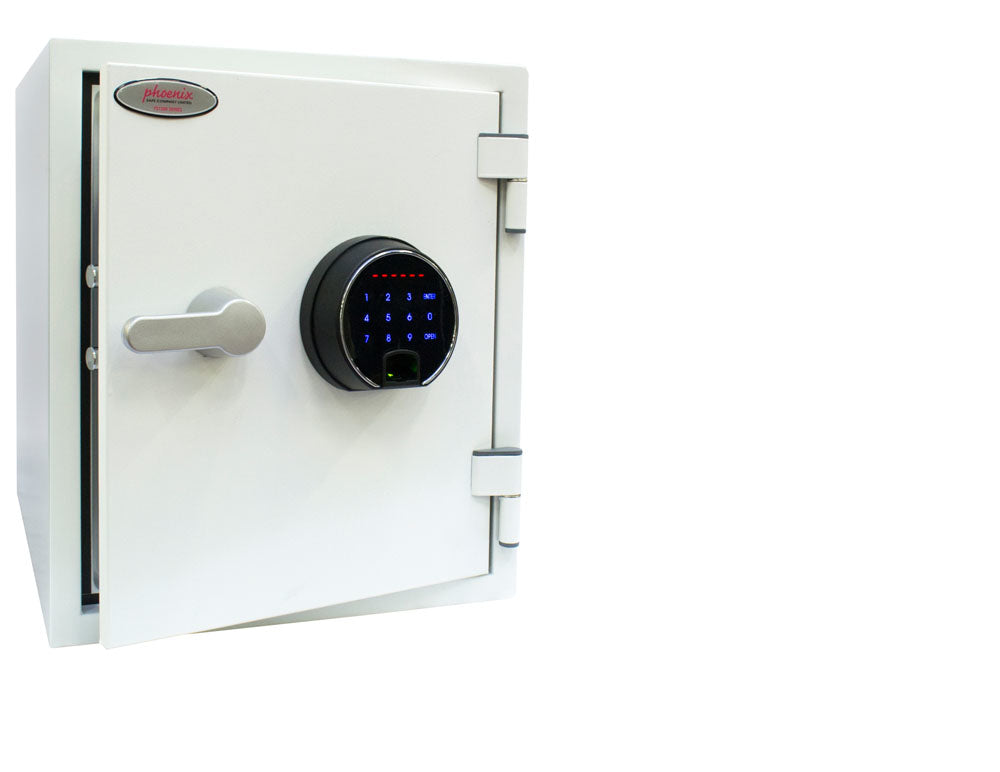 Phoenix Safe Co. Phoenix Datenschutz-Tresor TITAN FS1282F – Elektronikschloss – 25 l – Feuerschutz 60 min – Weiss