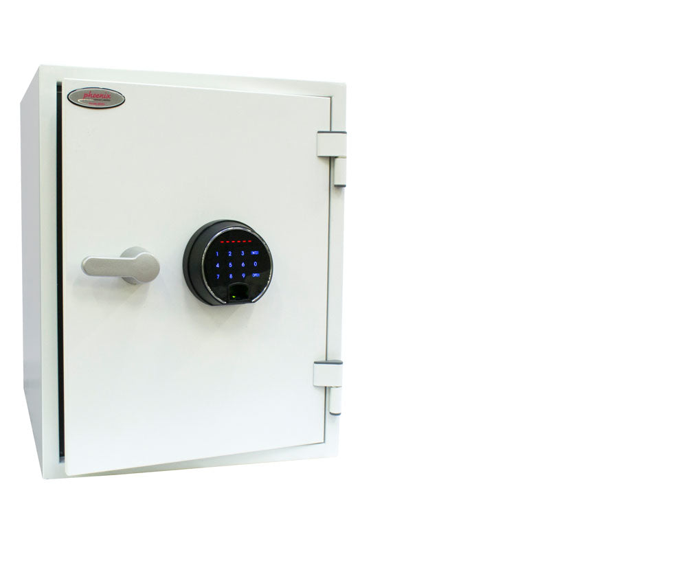 Phoenix Safe Co. Phoenix Tresor TITAN FS1283F – Elektronikschloss – 36,0 l – 60 Minuten Feuerschutz – Bodenmontage – Weiss