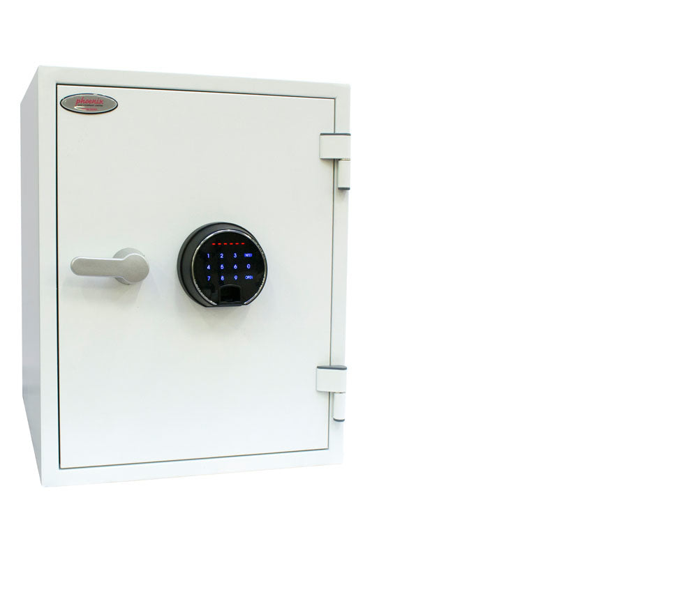 Phoenix Safe Co. Phoenix Tresor TITAN FS1283F – Elektronikschloss – 36,0 l – 60 Minuten Feuerschutz – Bodenmontage – Weiss