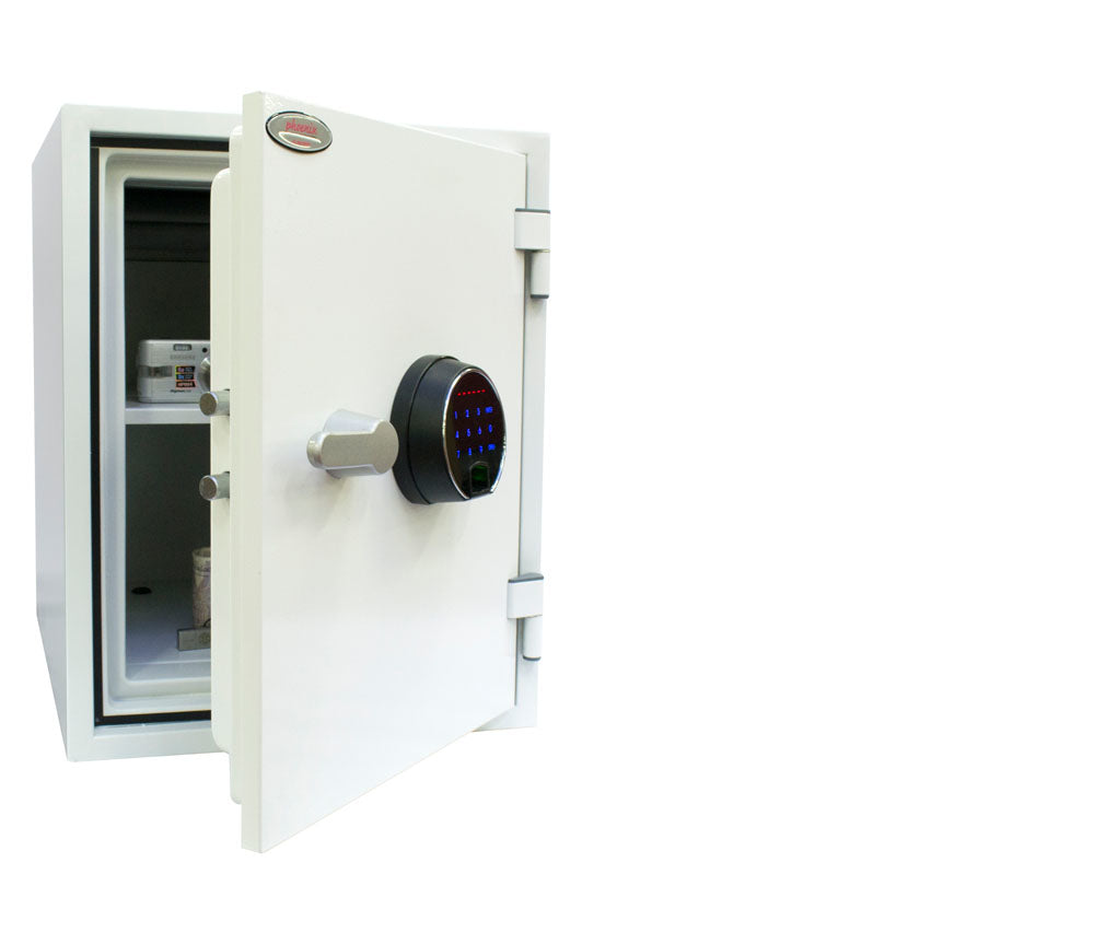 Phoenix Safe Co. Phoenix Tresor TITAN FS1283F – Elektronikschloss – 36,0 l – 60 Minuten Feuerschutz – Bodenmontage – Weiss