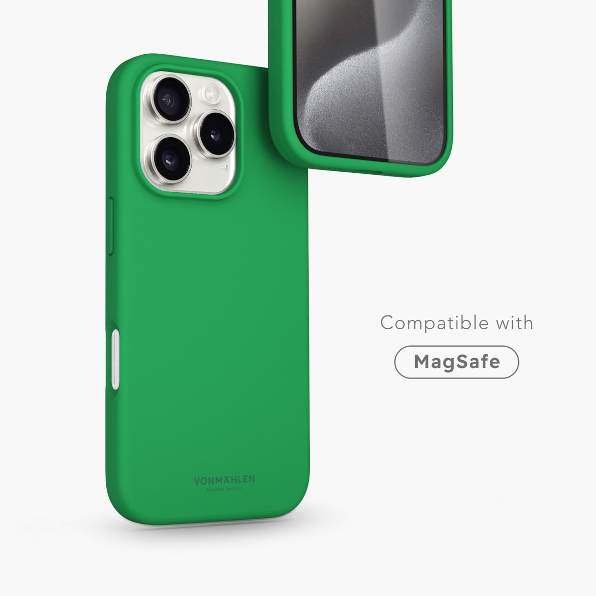 Vonmählen Backcover – für Apple iPhone 16 Pro Max – grün – Silikon, MagSafe-kompatibel