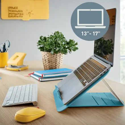 Leitz Ergo Cosy Notebookhalter – für Notebooks 13–17", Kunststoff, sanftes Blau