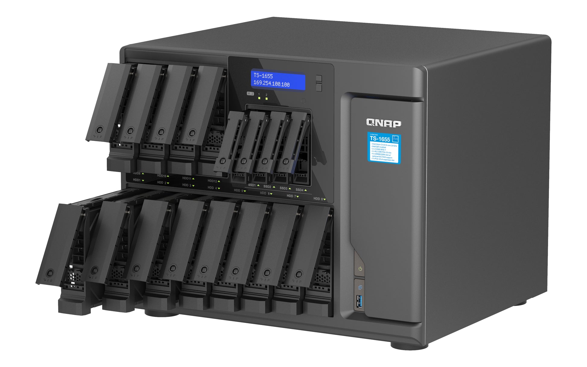 QNAP Intel Atom C5125 – 8 GB, DDR4 UDIMM, 2,8 GHz