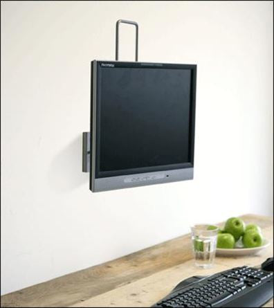 R-Go Tools Steel Up & Down – Wandhalterung, bis 27", VESA 75 × 75/100 × 100 mm, 10 kg, höhenverstellbar