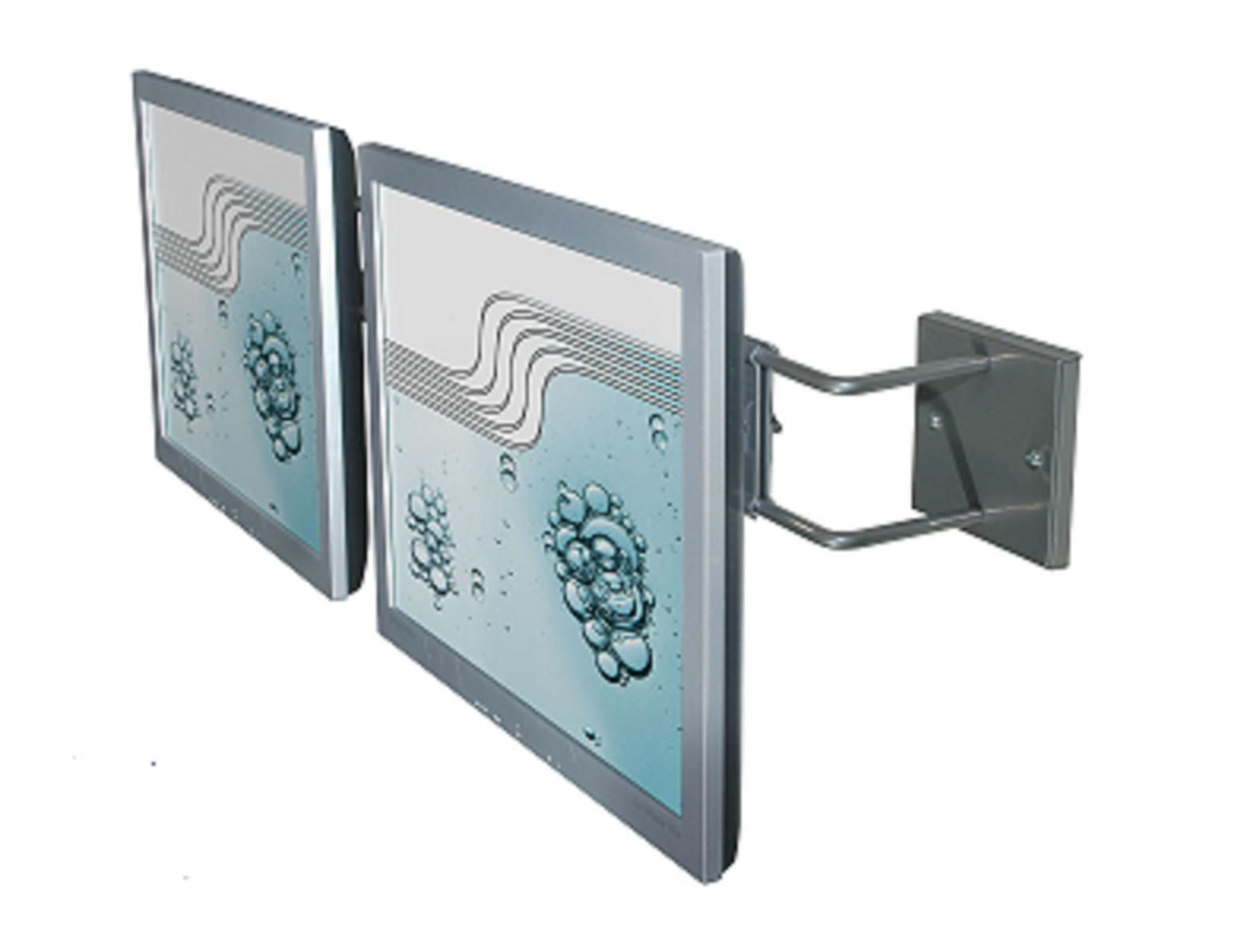 R-Go Tools R-Go Steel – Wandhalterung, Dual, bis 27", VESA 75 × 75/100 × 100 mm, 10 kg, höhenverstellbar