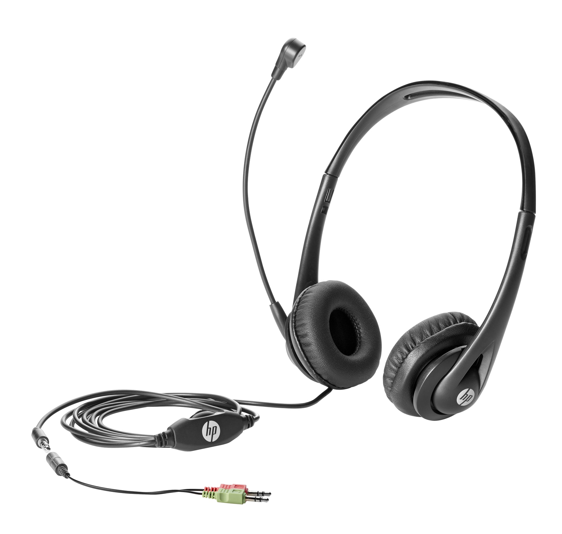 HP Business Headset v2 Office-Headset – Over-Ear, Stereo, Kabel, 3,5 mm Klinke, Schwarz