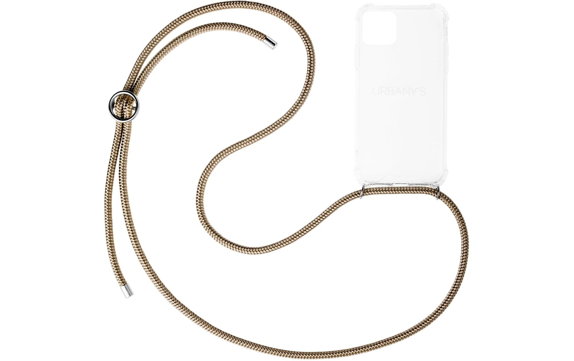 Urbany's Necklace Case Beach Beauty – Beige, Transparent, Kratzresistent, iPhone 15