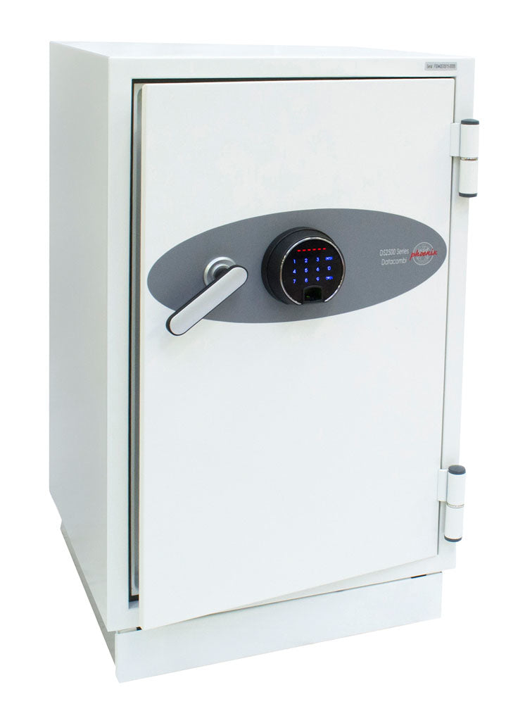 Phoenix Safe Co. Phoenix Sicherheitsschrank DATACOMBI DS2502F – Elektronikschloss – 84 l – Feuerschutz 90 min – Weiss