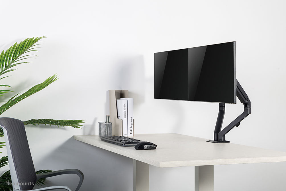 Neomounts Monitorarm, Tischklemme/Tischdurchführung, bis 27", VESA 100 × 100 mm, 7 kg, Neigen/Schwenken