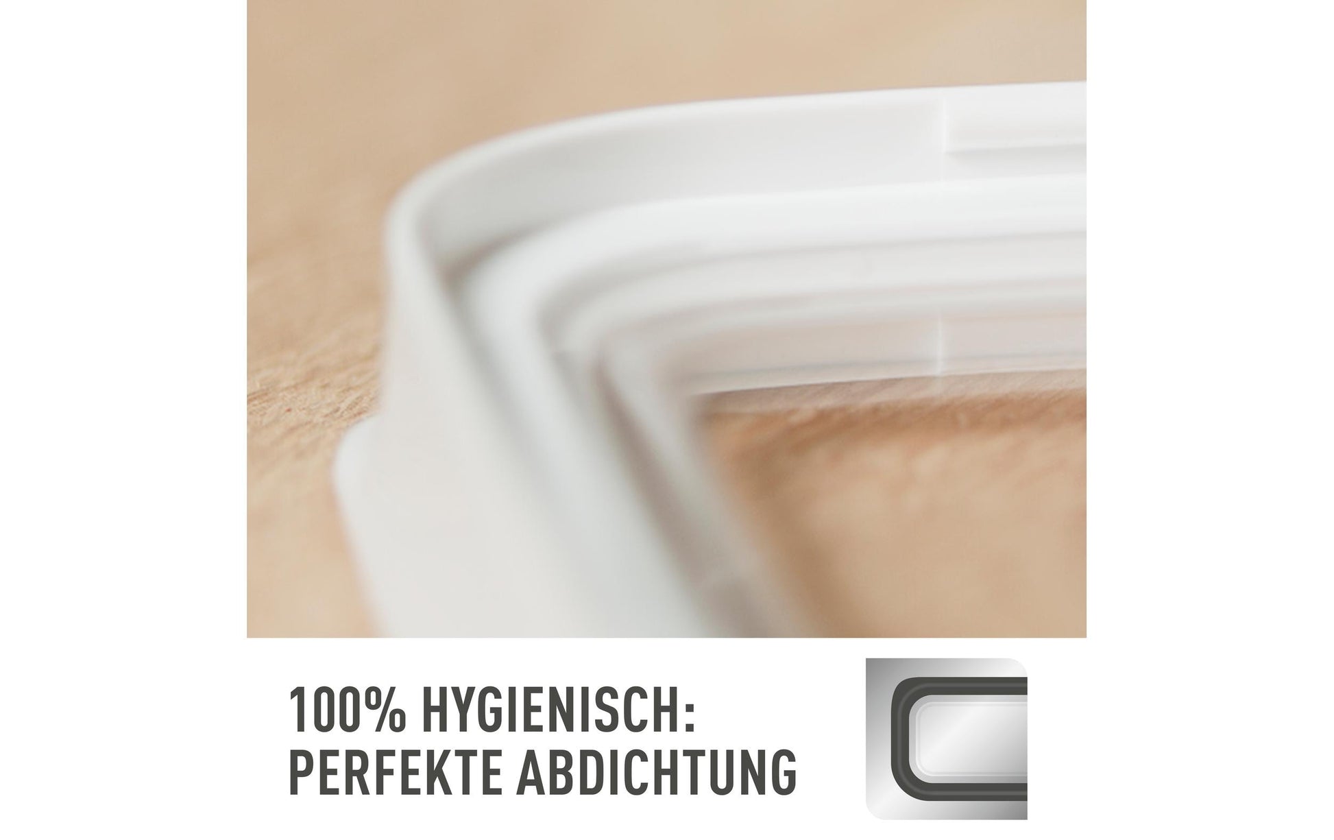 EMSA Vorratsdose 180 ml, 9,9 × 6,9 × 6,5 cm, Kunststoff (MS/TPE), BPA-frei, transparent/weiss