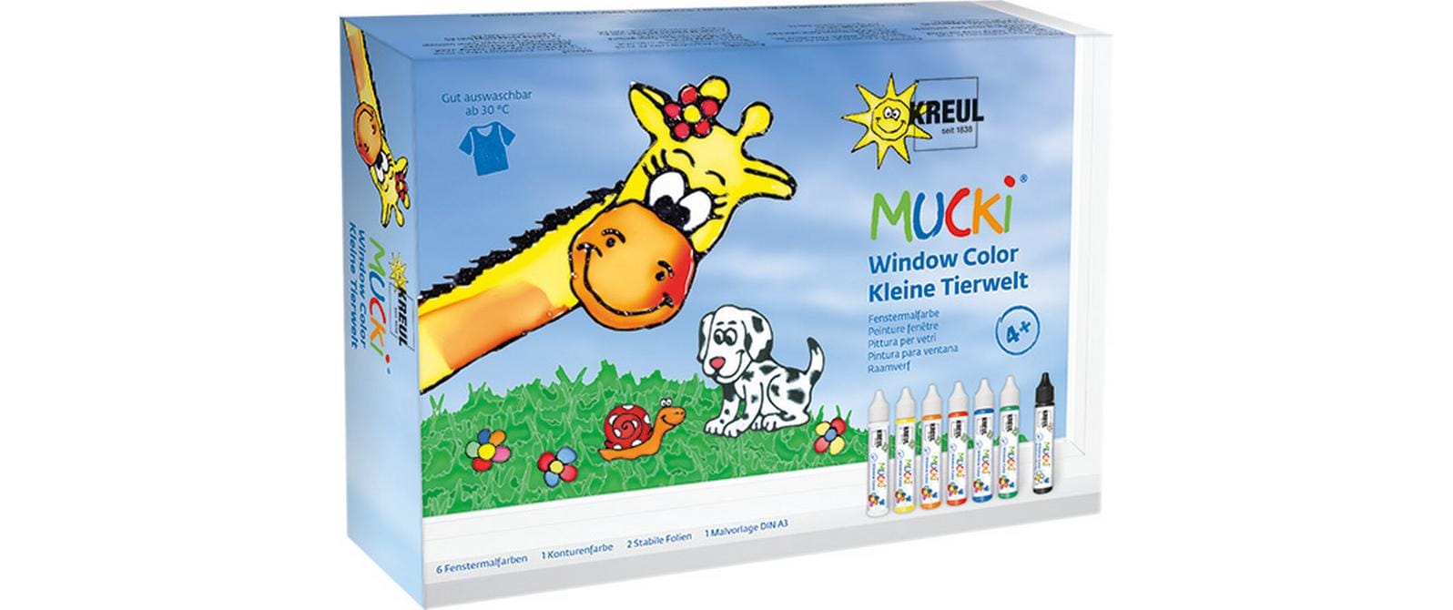 KREUL MUCKI – Window-Color-Set – 7 × 29 ml – ab 4 Jahren