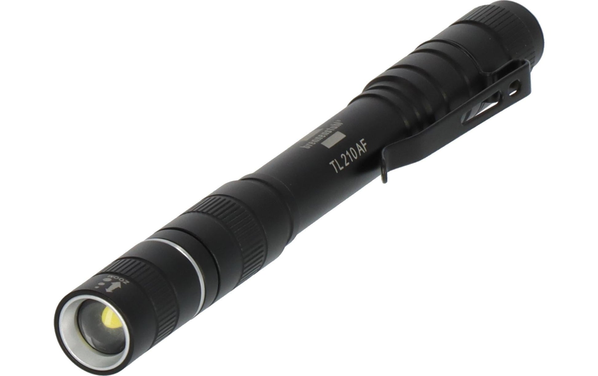 Brennenstuhl Taschenlampe TL 210AF – 200 lm, 55 m, IP44, USB, 4 Modi – Schwarz