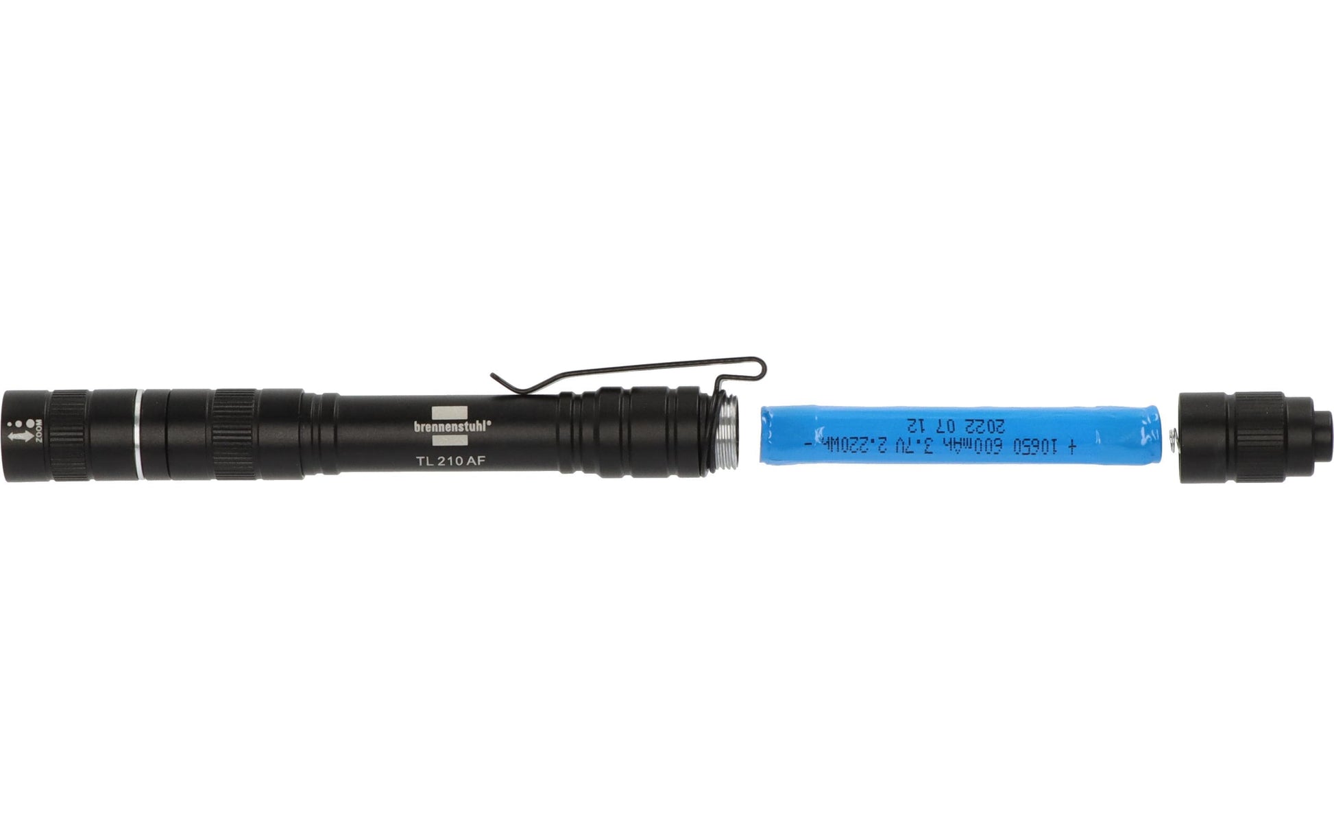 Brennenstuhl Taschenlampe TL 210AF – 200 lm, 55 m, IP44, USB, 4 Modi – Schwarz