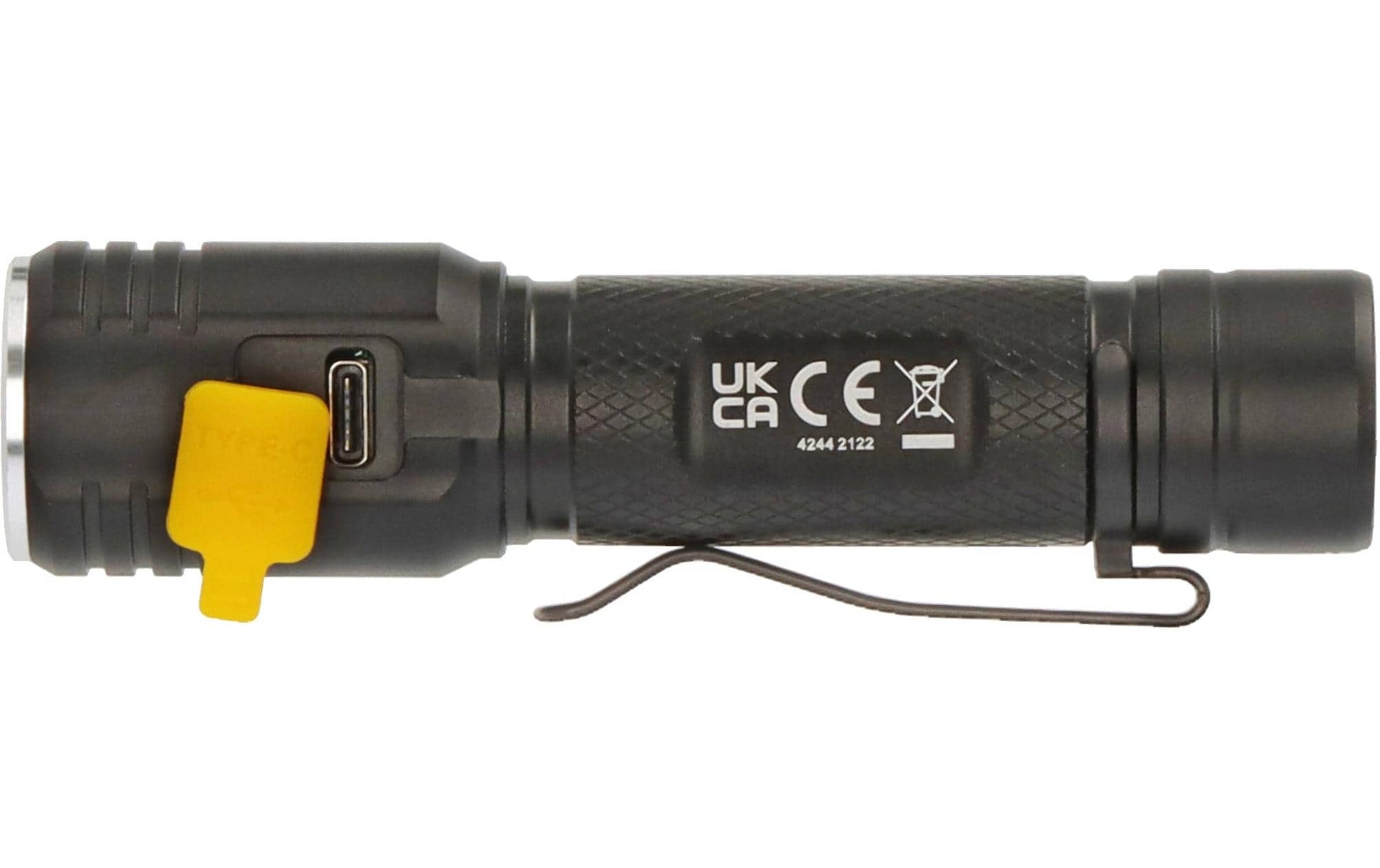 Brennenstuhl Taschenlampe TL 410A – 400 lm, 131 m, IP44, USB-ladebar, 4 Modi (SOS) – Schwarz