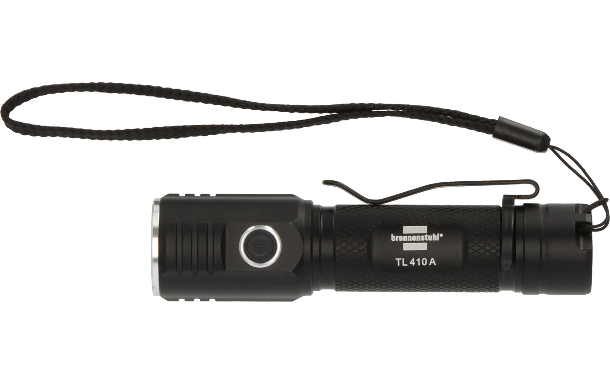 Brennenstuhl Taschenlampe TL 410A – 400 lm, 131 m, IP44, USB-ladebar, 4 Modi (SOS) – Schwarz