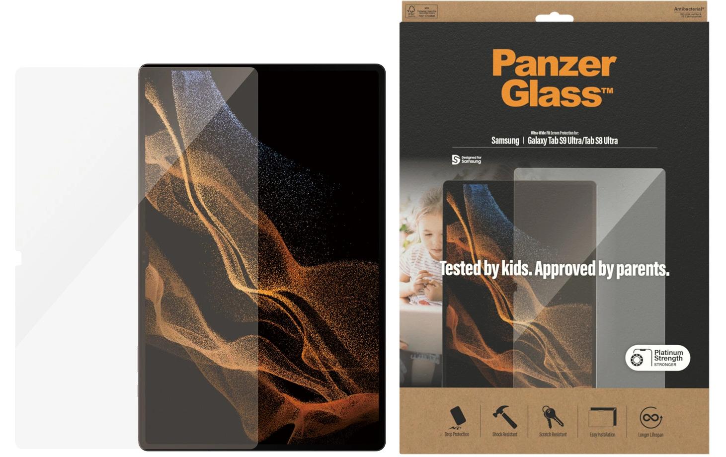 PanzerGlass Displayschutz, gehärtetes Glas – für Galaxy Tab S9 Ultra/S8 Ultra – 1er-Pack