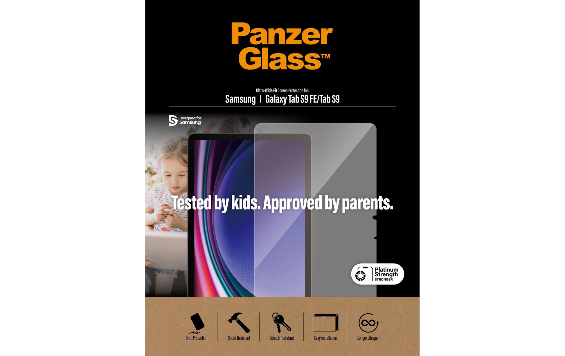 PanzerGlass Panzerglas für Samsung Galaxy Tab S9, Galaxy Tab S9 FE 11" – Kratzresistent, Anti-Fingerprint