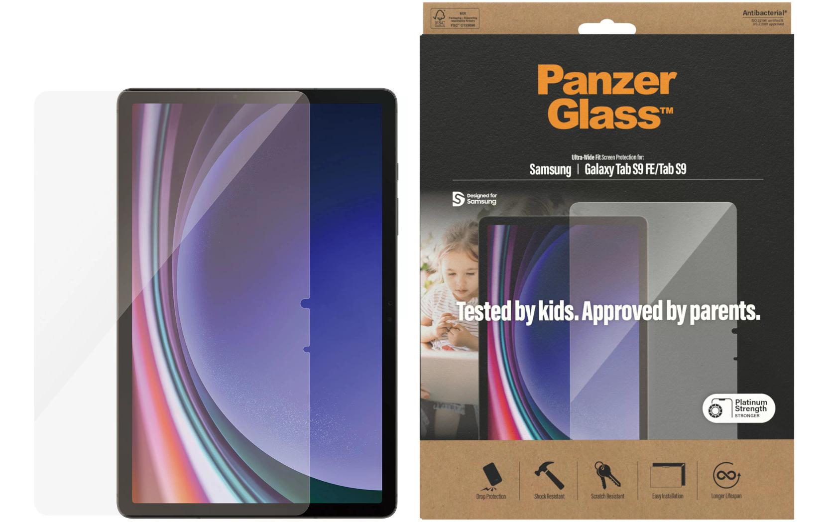 PanzerGlass Panzerglas für Samsung Galaxy Tab S9, Galaxy Tab S9 FE 11" – Kratzresistent, Anti-Fingerprint