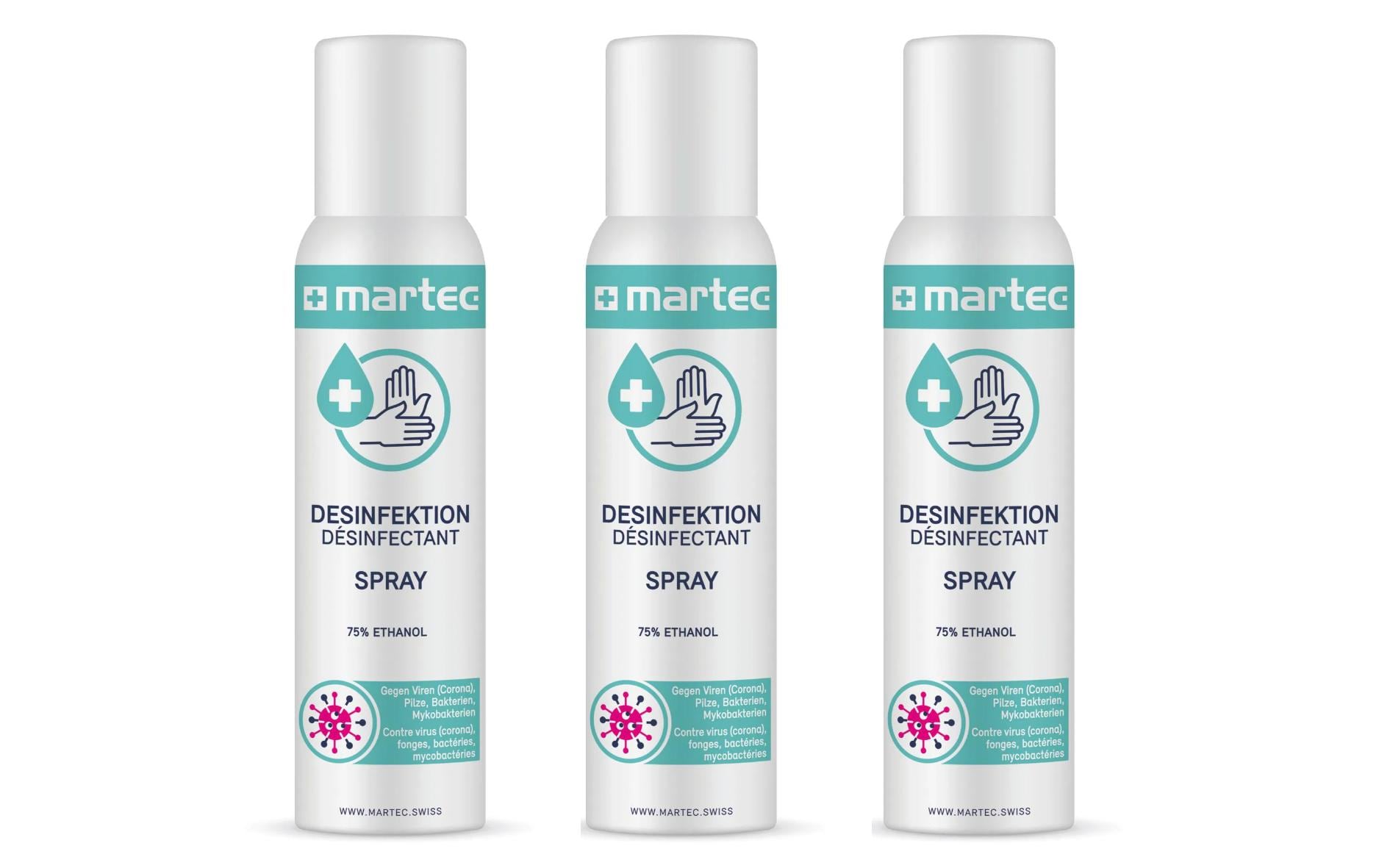 Martec Händedesinfektionsspray – 3 × 100 ml