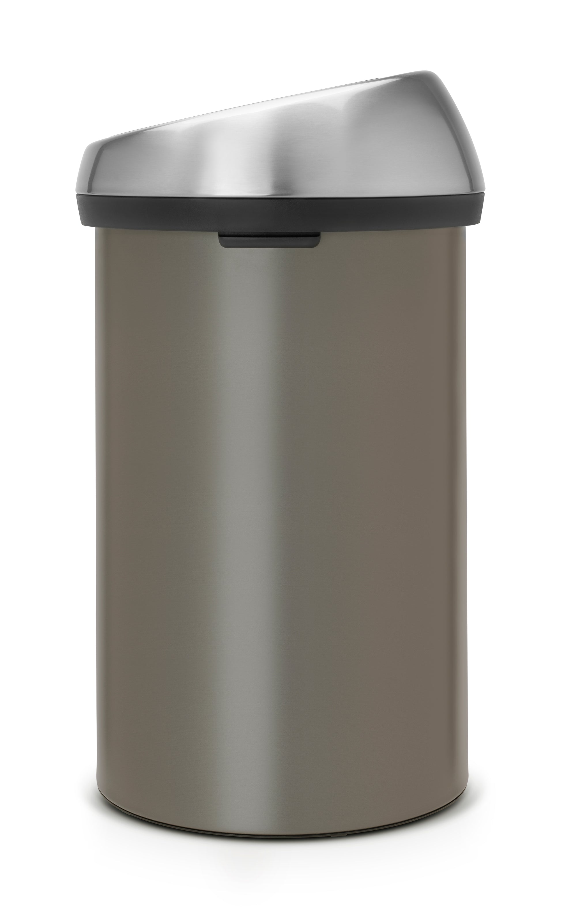 Brabantia Push- / Schwingdeckel-Abfalleimer Touch Bin – 60 l – Edelstahl, rund