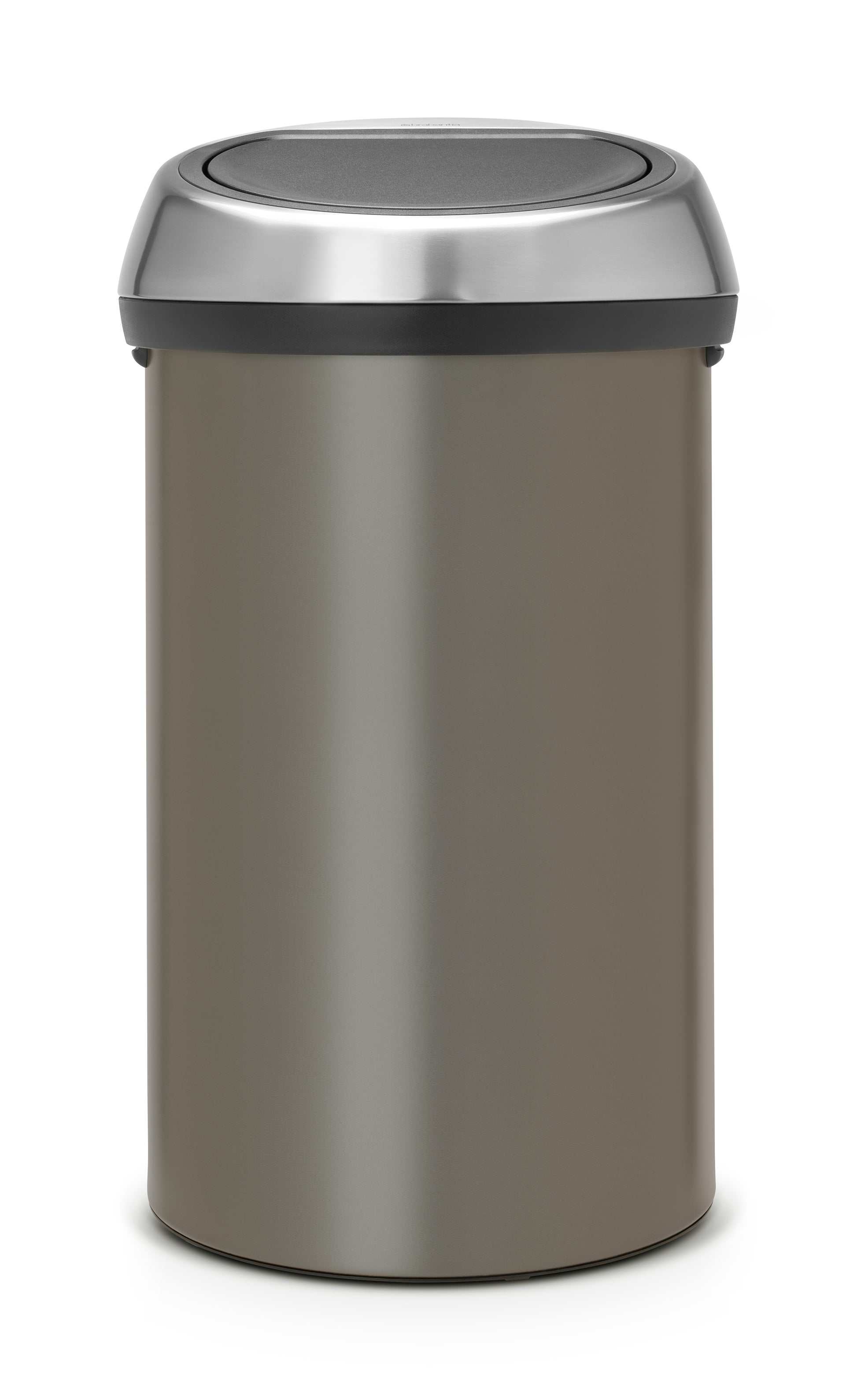 Brabantia Push- / Schwingdeckel-Abfalleimer Touch Bin – 60 l – Edelstahl, rund