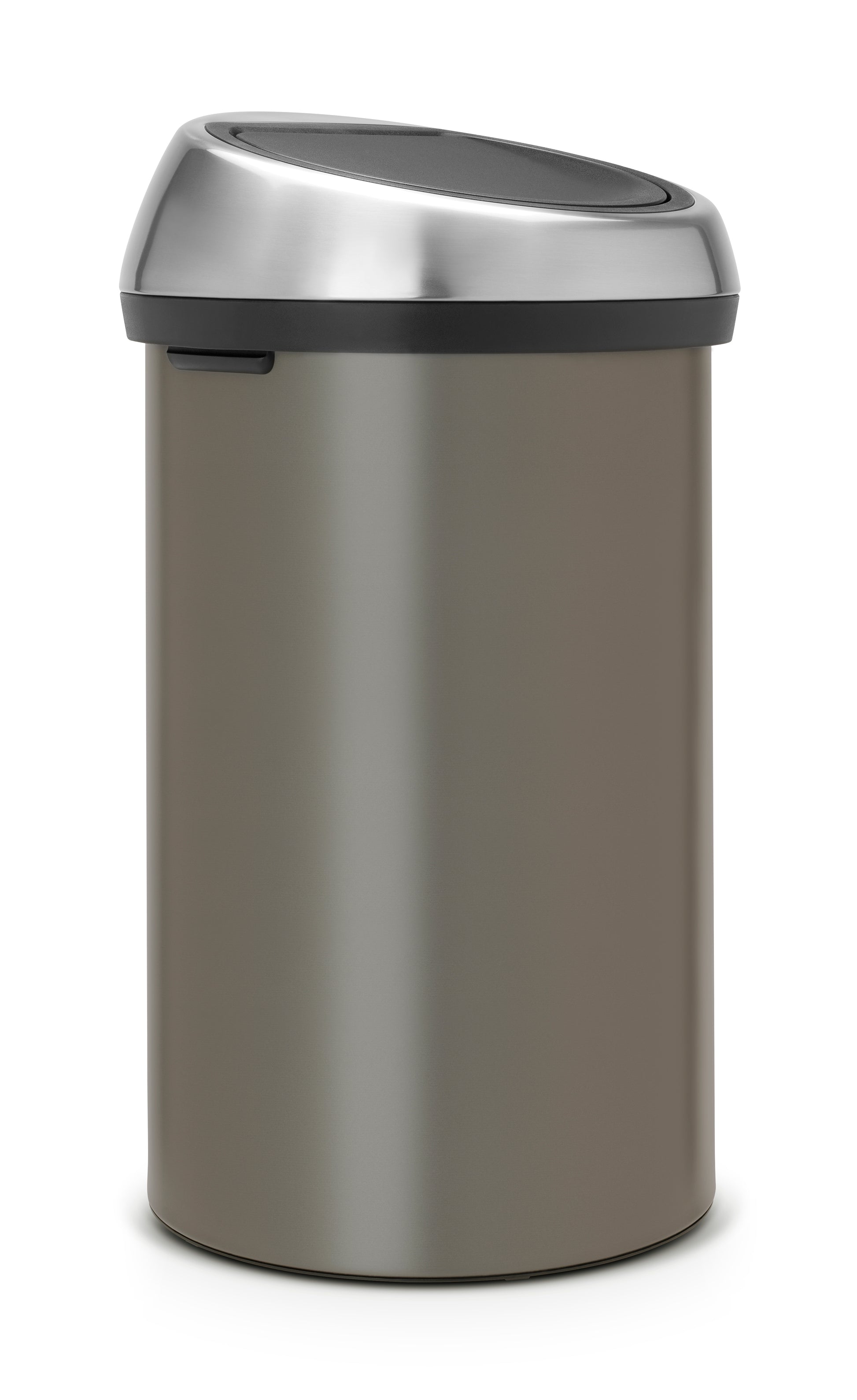 Brabantia Push- / Schwingdeckel-Abfalleimer Touch Bin – 60 l – Edelstahl, rund