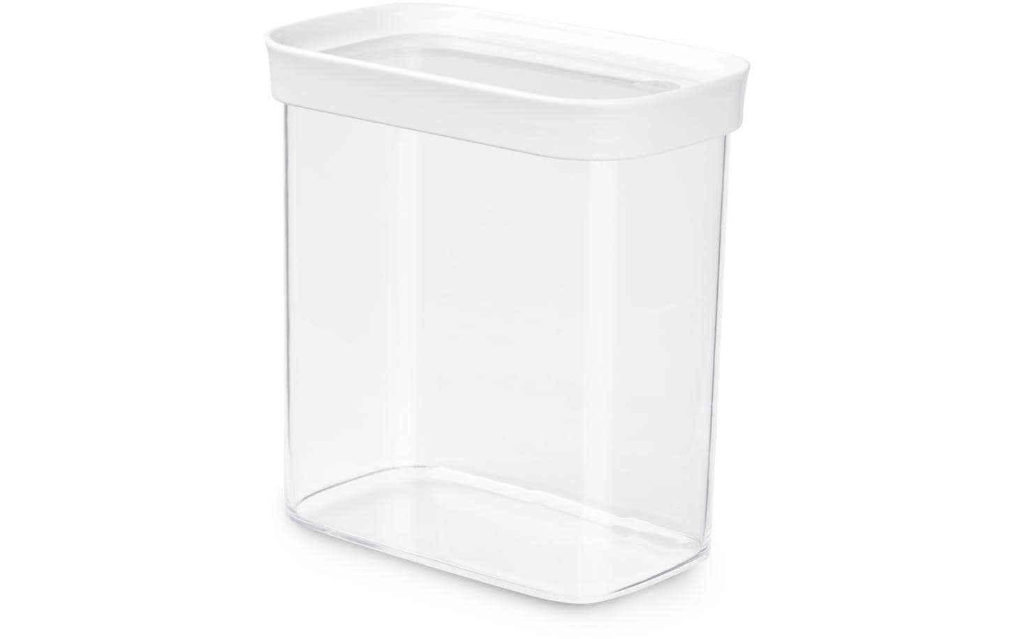 EMSA Vorratsdose 1,6 l, 16 × 9,9 × 17,5 cm, Kunststoff (MS/TPE), transparent/weiss