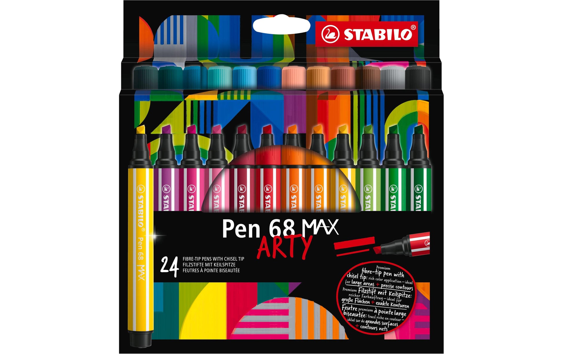 STABILO Filzstifte, Strichbreite 2–5 mm, 24 Farben