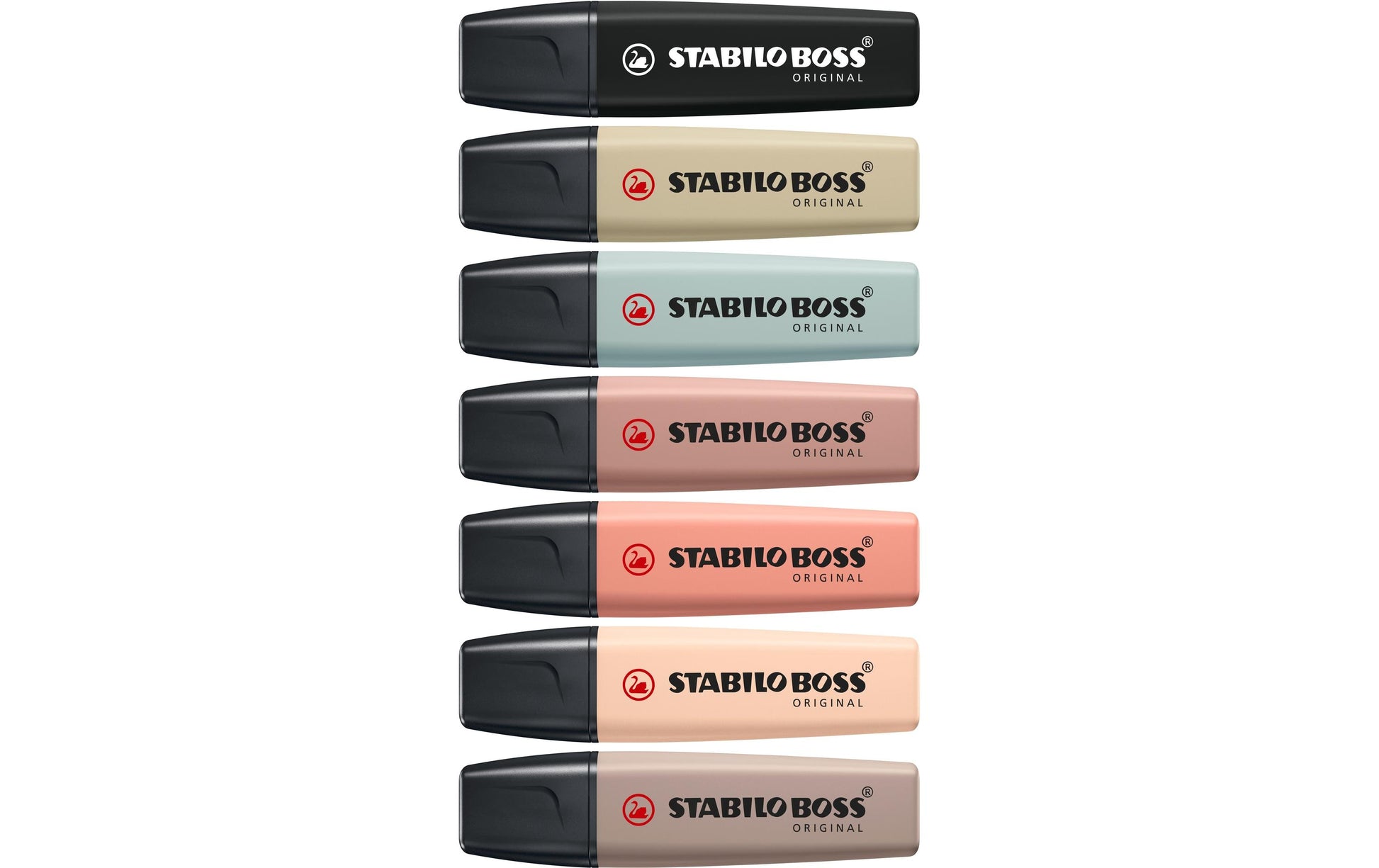 STABILO BOSS Original Nature Colors Textmarker Set 8 Farben – Keilspitze, 2–5 mm