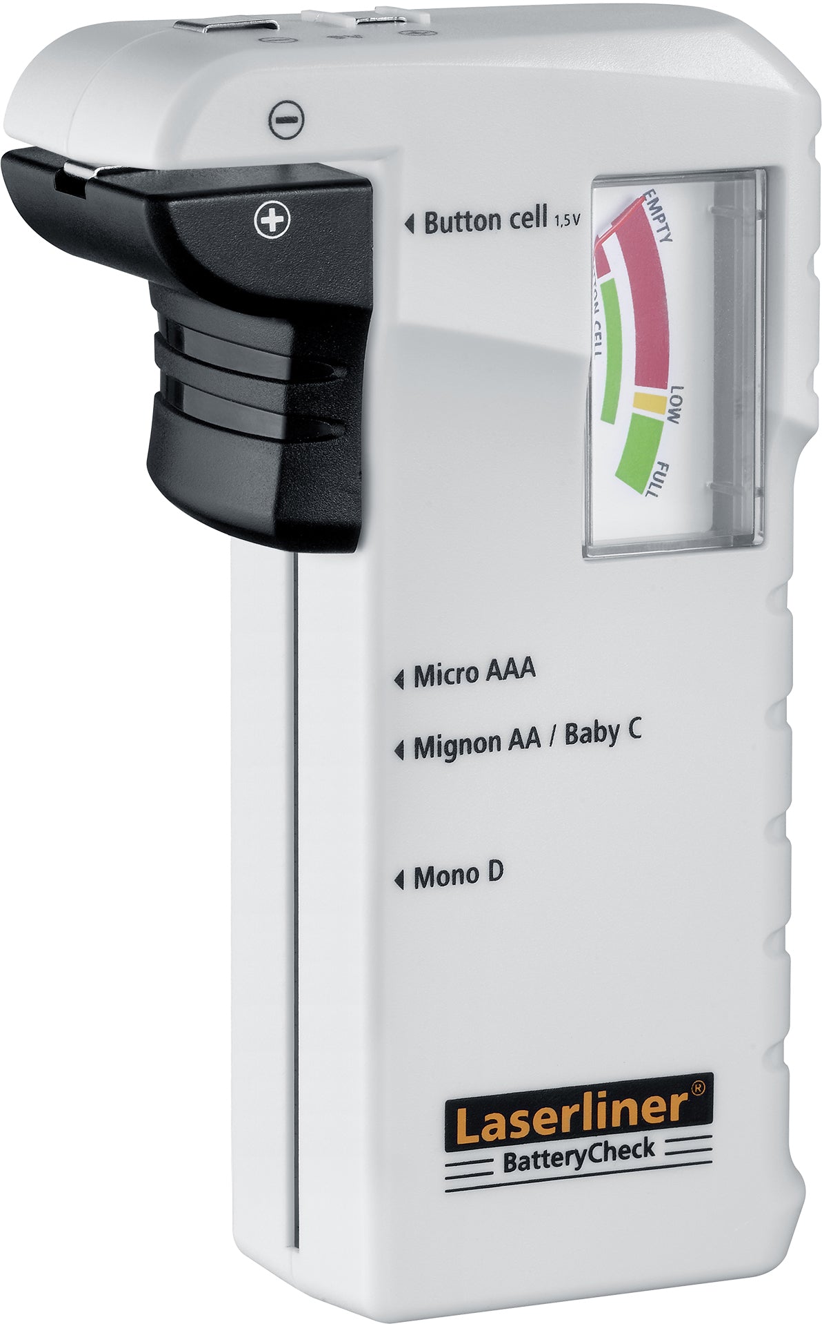 Laserliner BatteryCheck – Batterietester – für AA/AAA/C/D/9 V/Knopfzellen