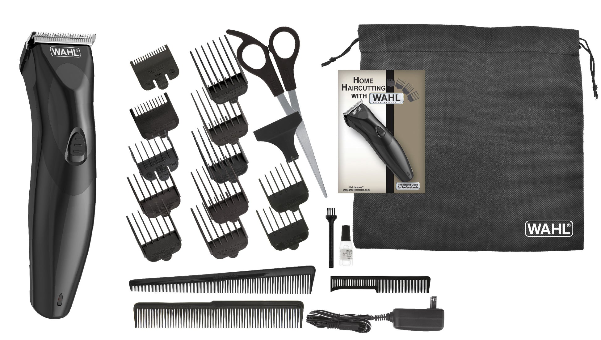 Wahl Haar- und Bartschneider 9639-816 – Akkubetrieb, 40 min Laufzeit, Schnittbreite 4,5 cm – Schwarz