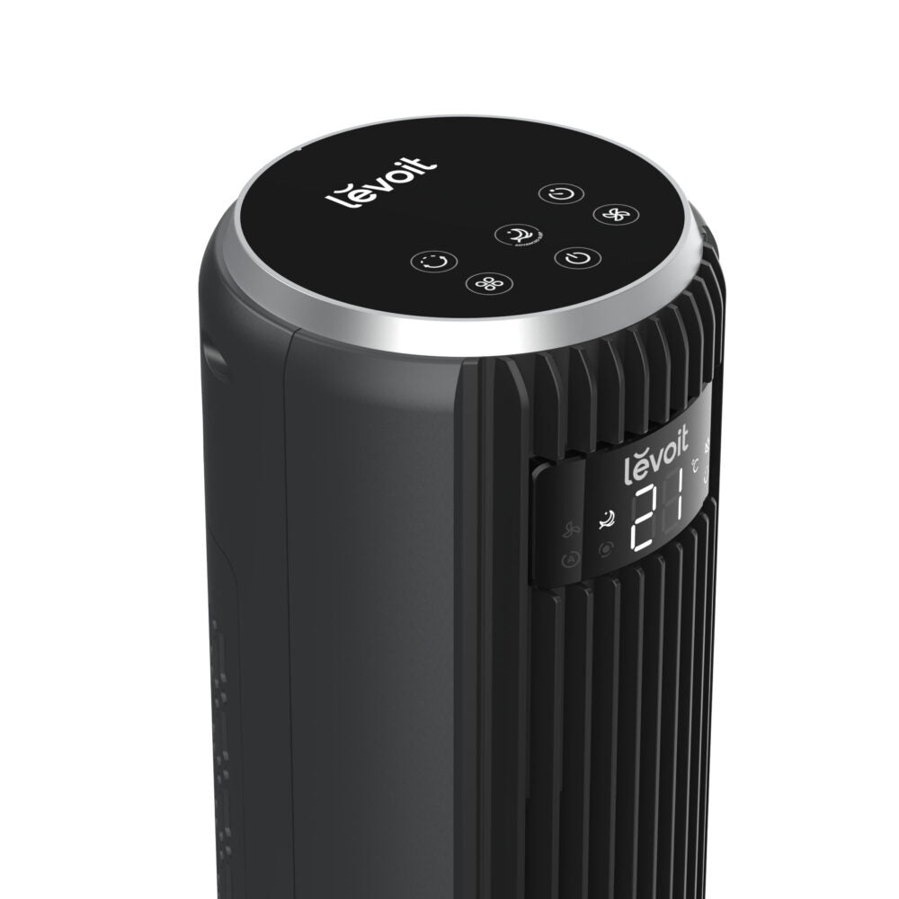 Levoit Turmventilator Fan TempSense 36 Pro – 39 W, 5 Stufen, oszillierend, Fernbedienung, 48 dB(A), Schwarz