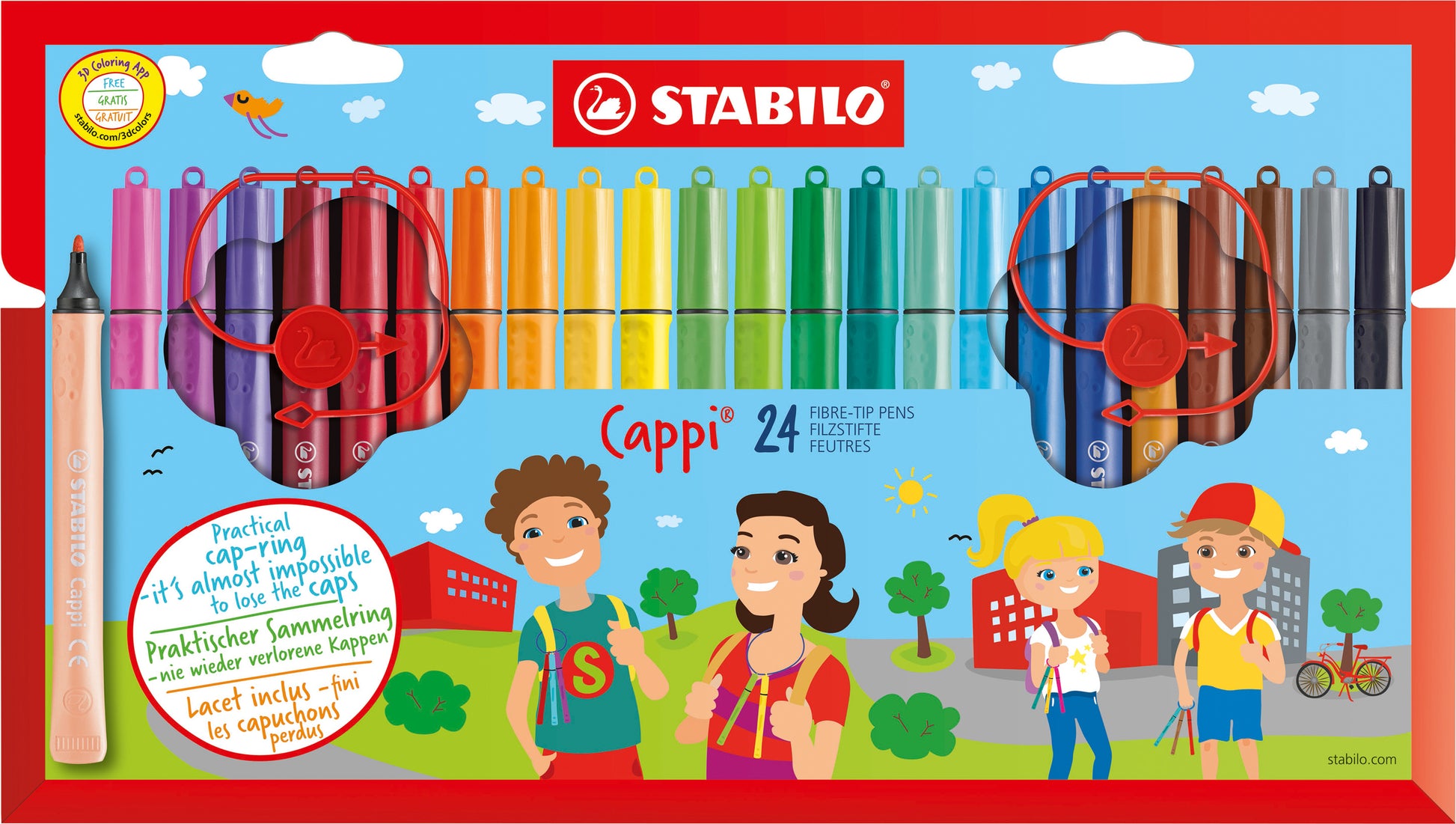 STABILO Filzstifte, Strichbreite 1 mm, 24 Farben