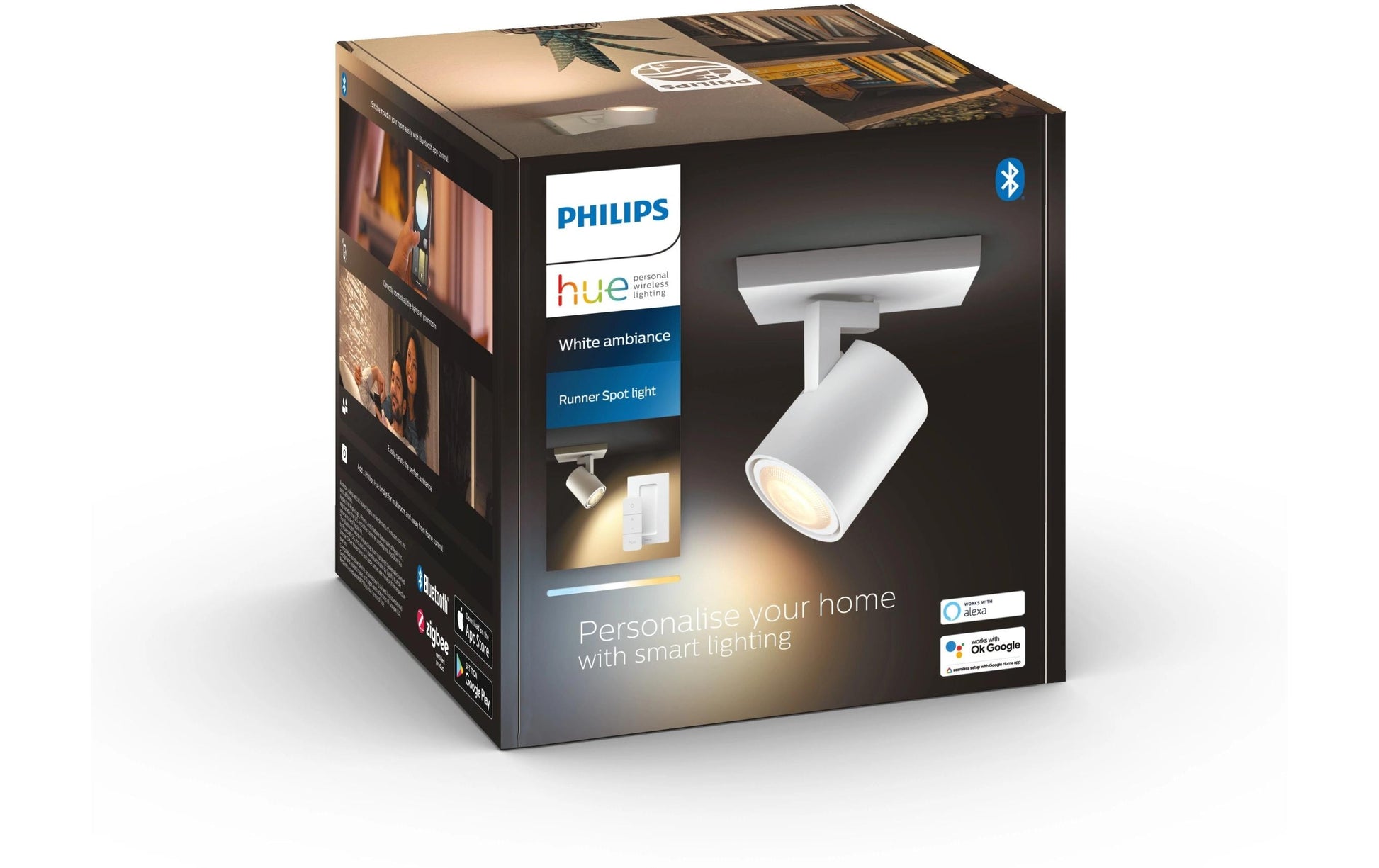 Philips Hue Einbaustrahler LED – Zigbee, dimmbar – 2’200–6’500 K