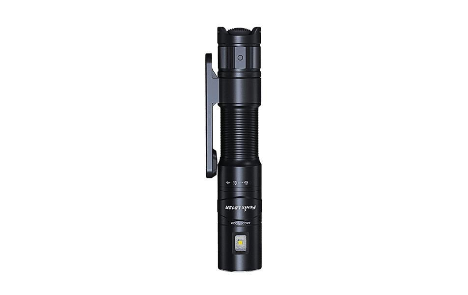 Fenix Taschenlampe LD12R – 600 lm, 186 m, IP68, Akkubetrieb, USB, 2 Stufen – Schwarz
