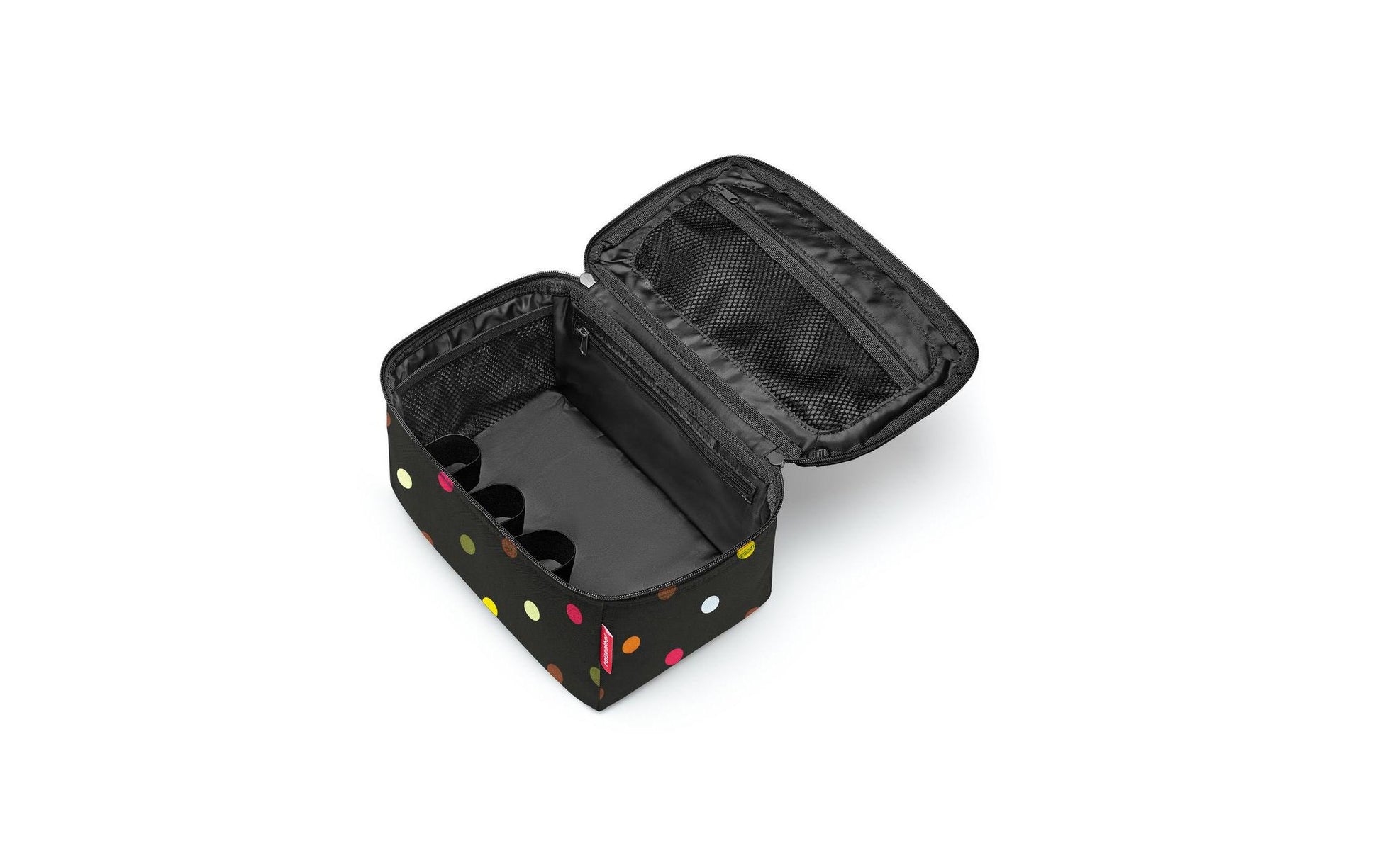 Reisenthel Necessaire Beautycase – 4 l, 27 × 18 × 17 cm – schwarz, Polyester – Dots – 1 Stk.