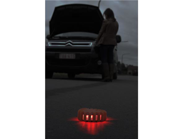 Perel Pannenleuchte EFL27 – Akku, 15 LEDs, dimmbar, 100 m Reichweite – Rot