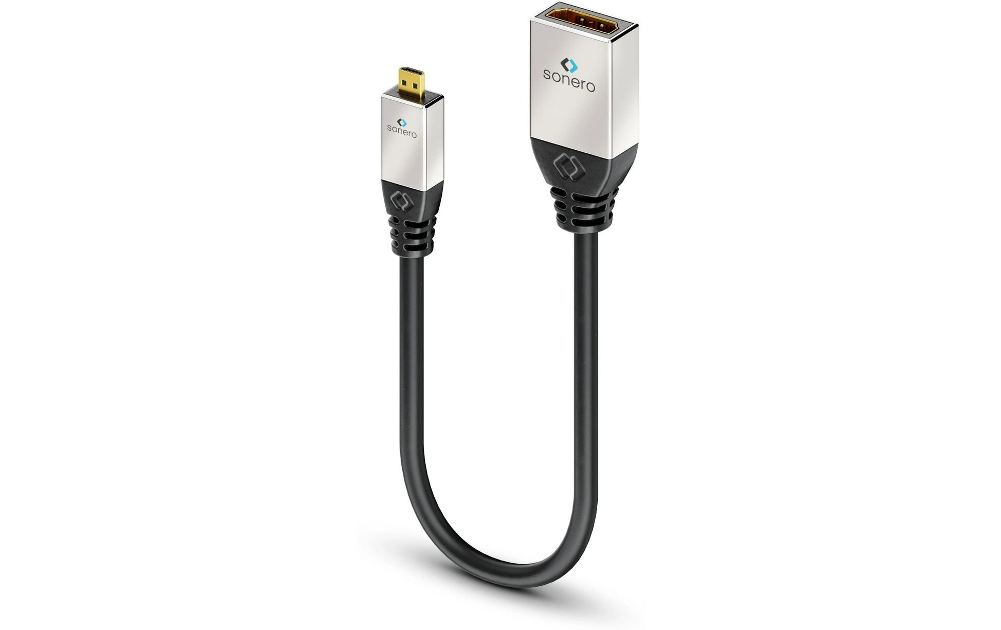 Sonero Micro-HDMI auf HDMI Kabel HDMI 2.0 4K 60 Hz – 0,25 m – HDR, ARC