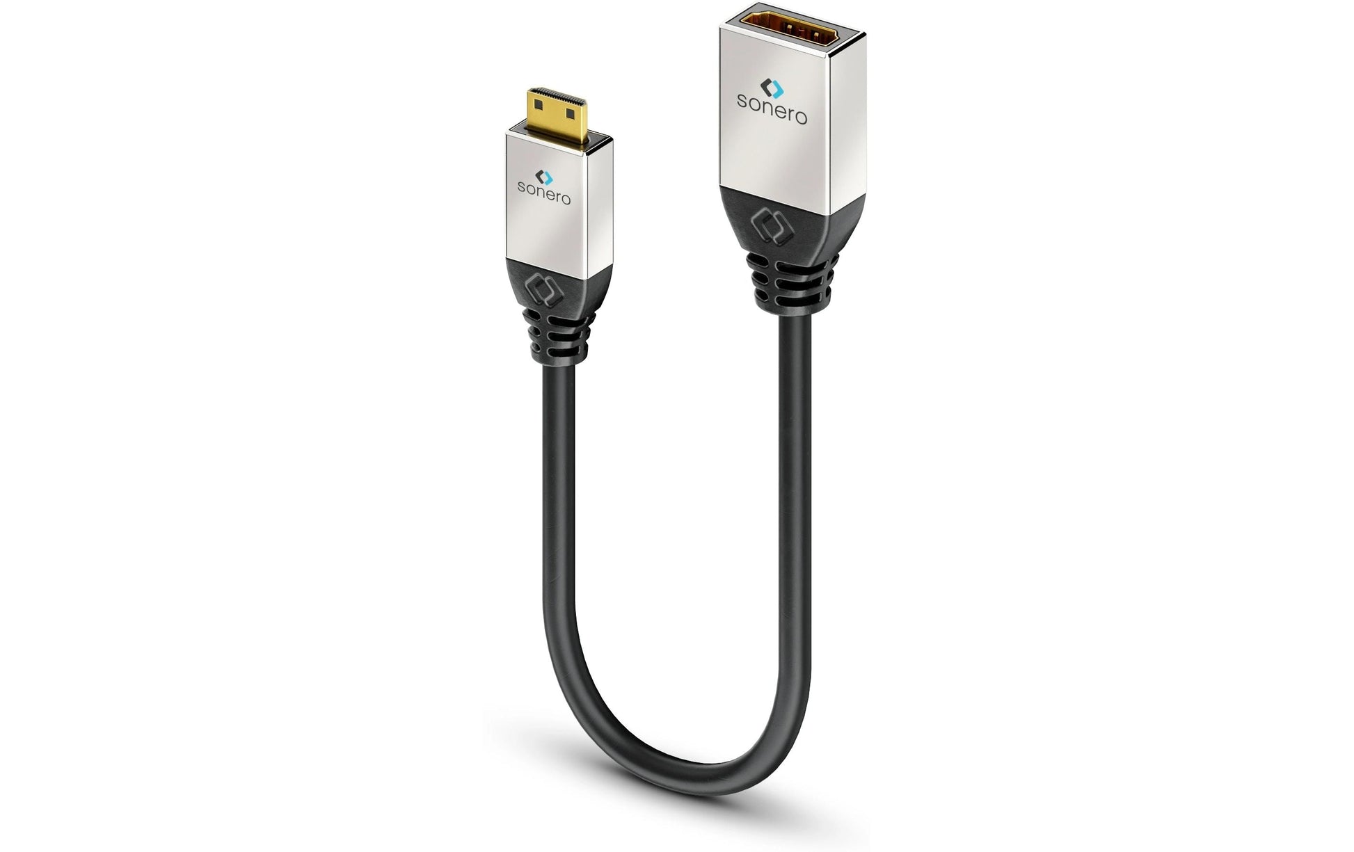 Sonero Mini HDMI auf HDMI Kabel HDMI 2.0 – 4K 60 Hz – 0,25 m – HDR, ARC