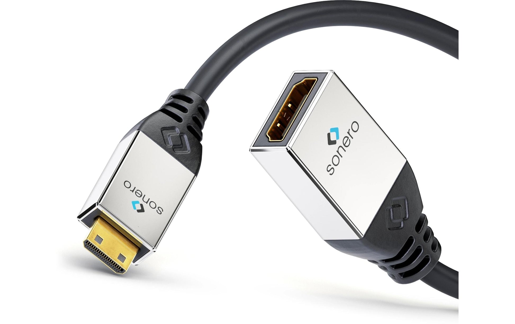 Sonero Mini HDMI auf HDMI Kabel HDMI 2.0 – 4K 60 Hz – 0,25 m – HDR, ARC