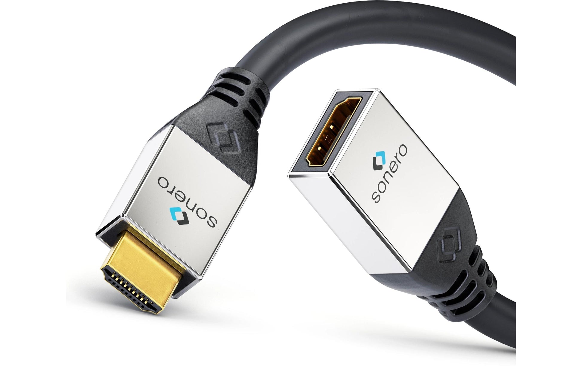 Sonero HDMI Verlängerungskabel HDMI 2.0 4K 60 Hz – 0,25 m – HDR, ARC