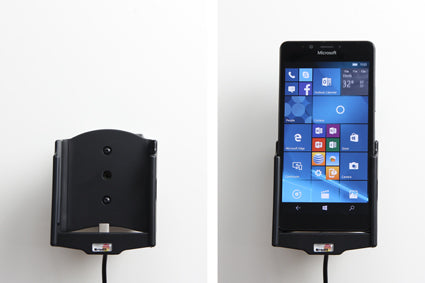 Brodit 521829 Lade-/Daten-Cradle – Auto, USB – für Microsoft Lumia 950 – Schwarz