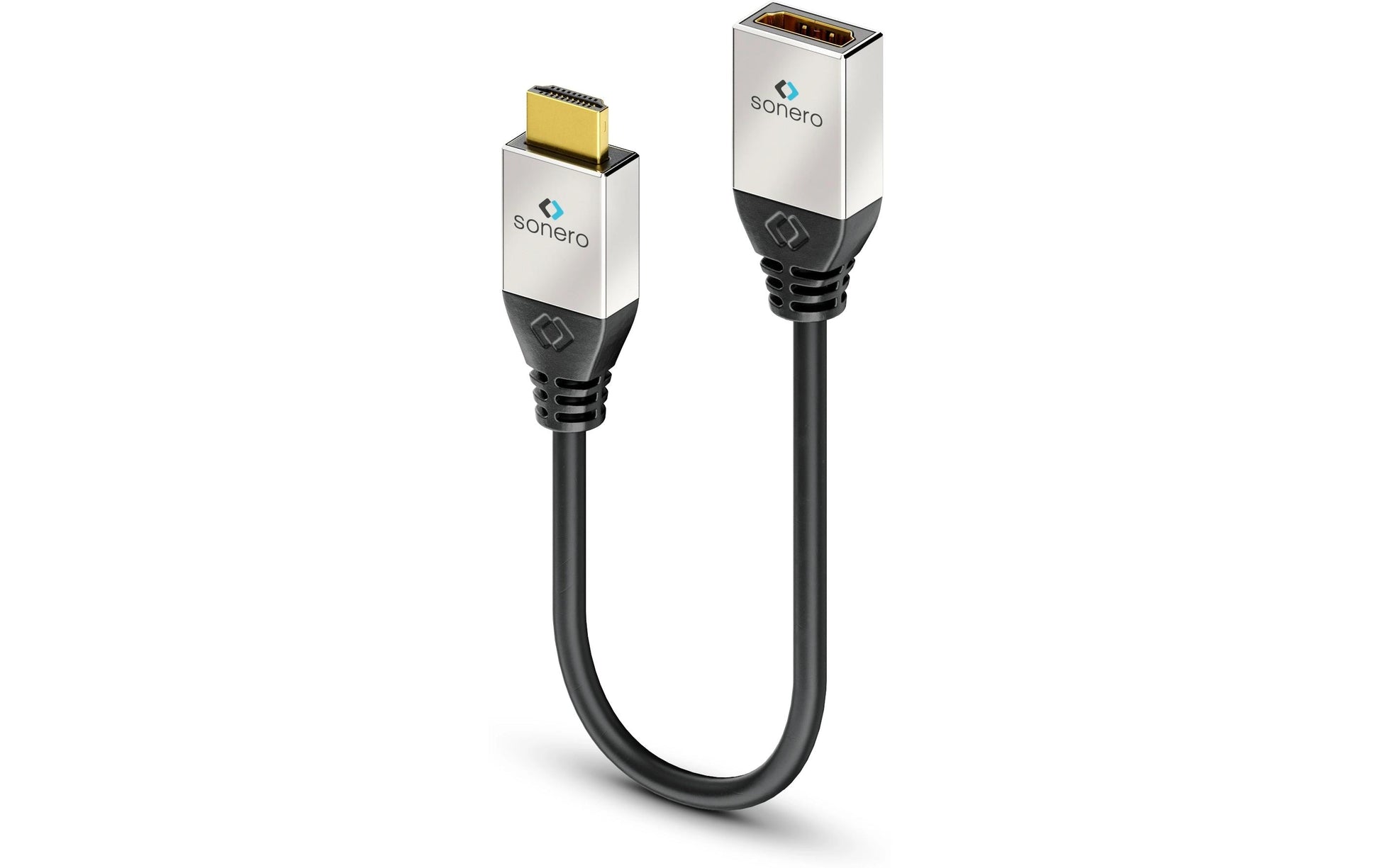 Sonero HDMI Verlängerungskabel HDMI 2.0 4K 60 Hz – 0,25 m – HDR, ARC