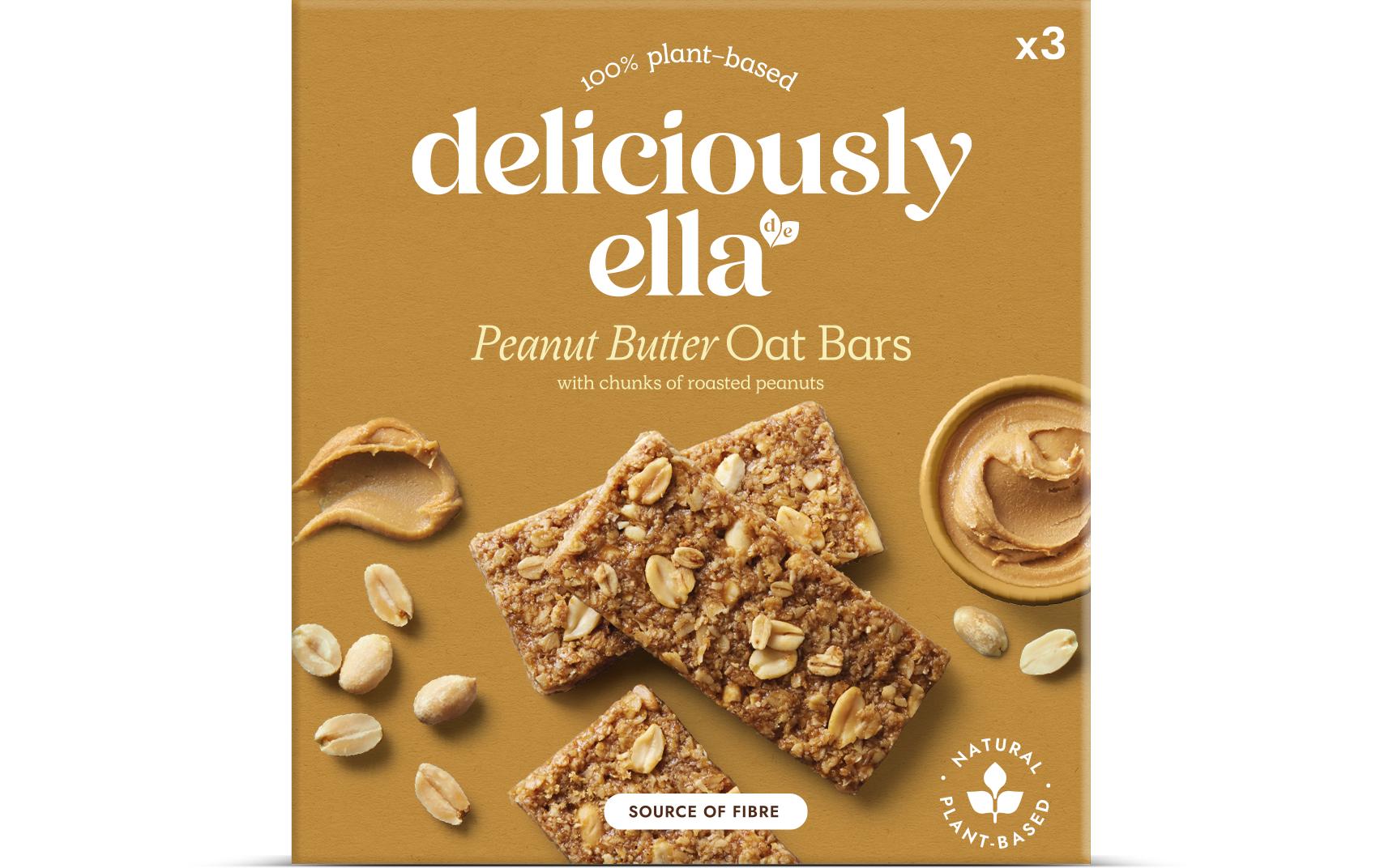 Deliciously Ella Haferriegel – Erdnussbutter, glutenfrei, vegan – 3 × 50 g