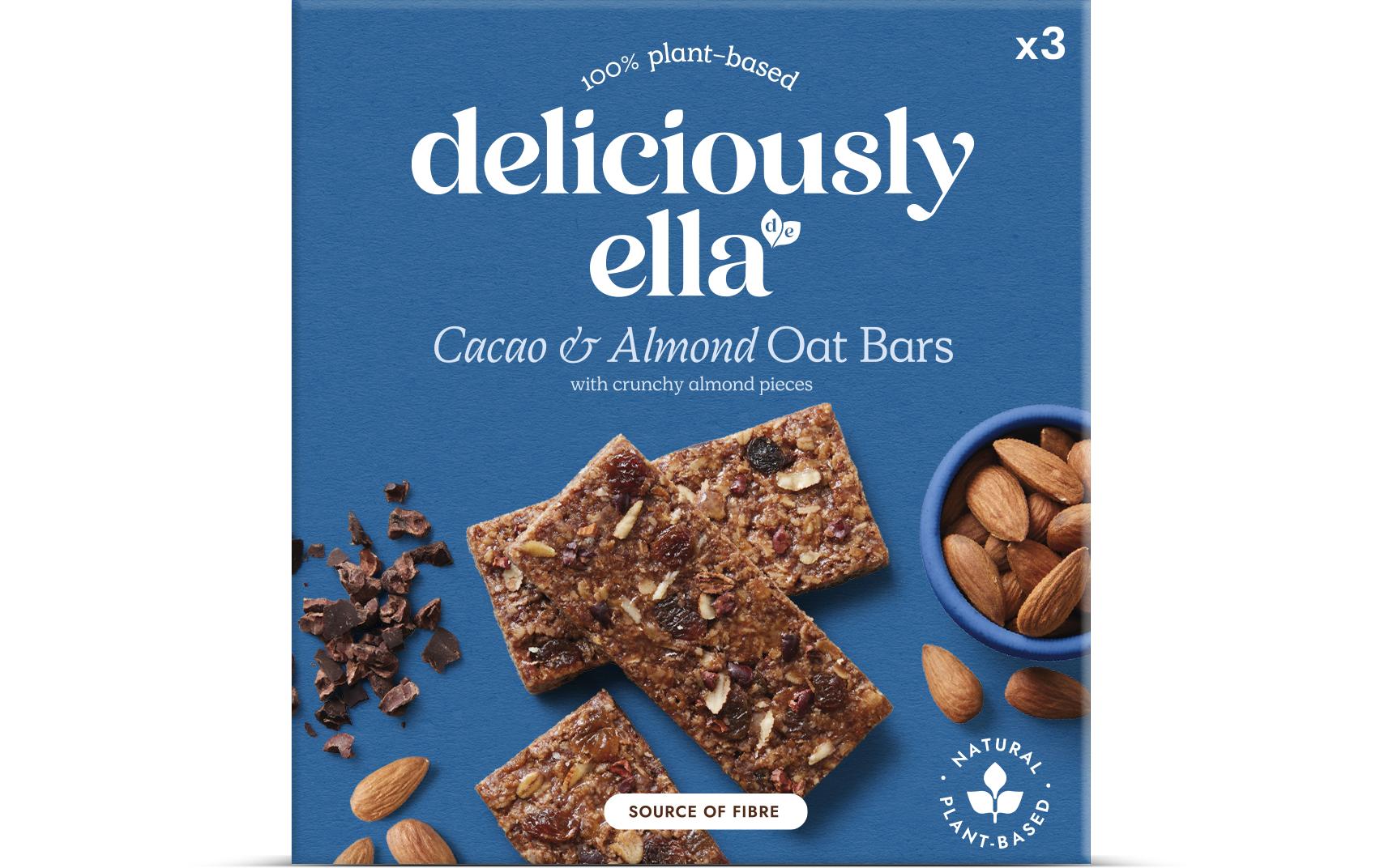 Deliciously Ella Haferriegel – Kakao & Mandel, glutenfrei, vegan – 3 × 50 g