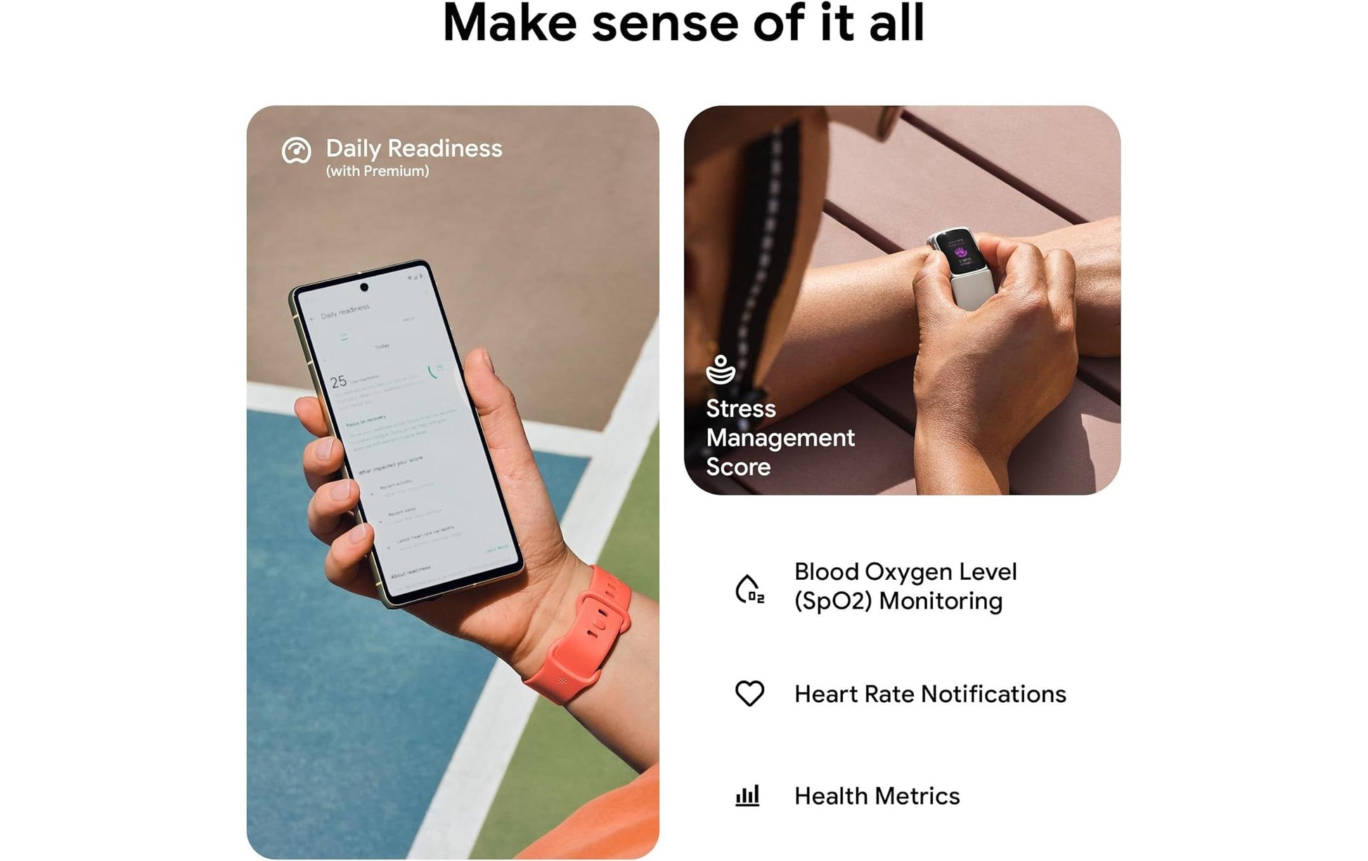 Fitbit Charge 6 – Smartwatch – 18,5 mm, GPS, AMOLED, 5 ATM, Schwarz, S/L, Sportarmband