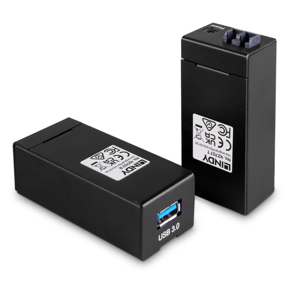 Lindy USB 3.2 Gen 1 Extender über Glasfaser, bis 200 m