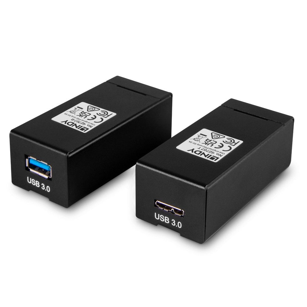 Lindy USB 3.2 Gen 1 Extender über Glasfaser, bis 200 m