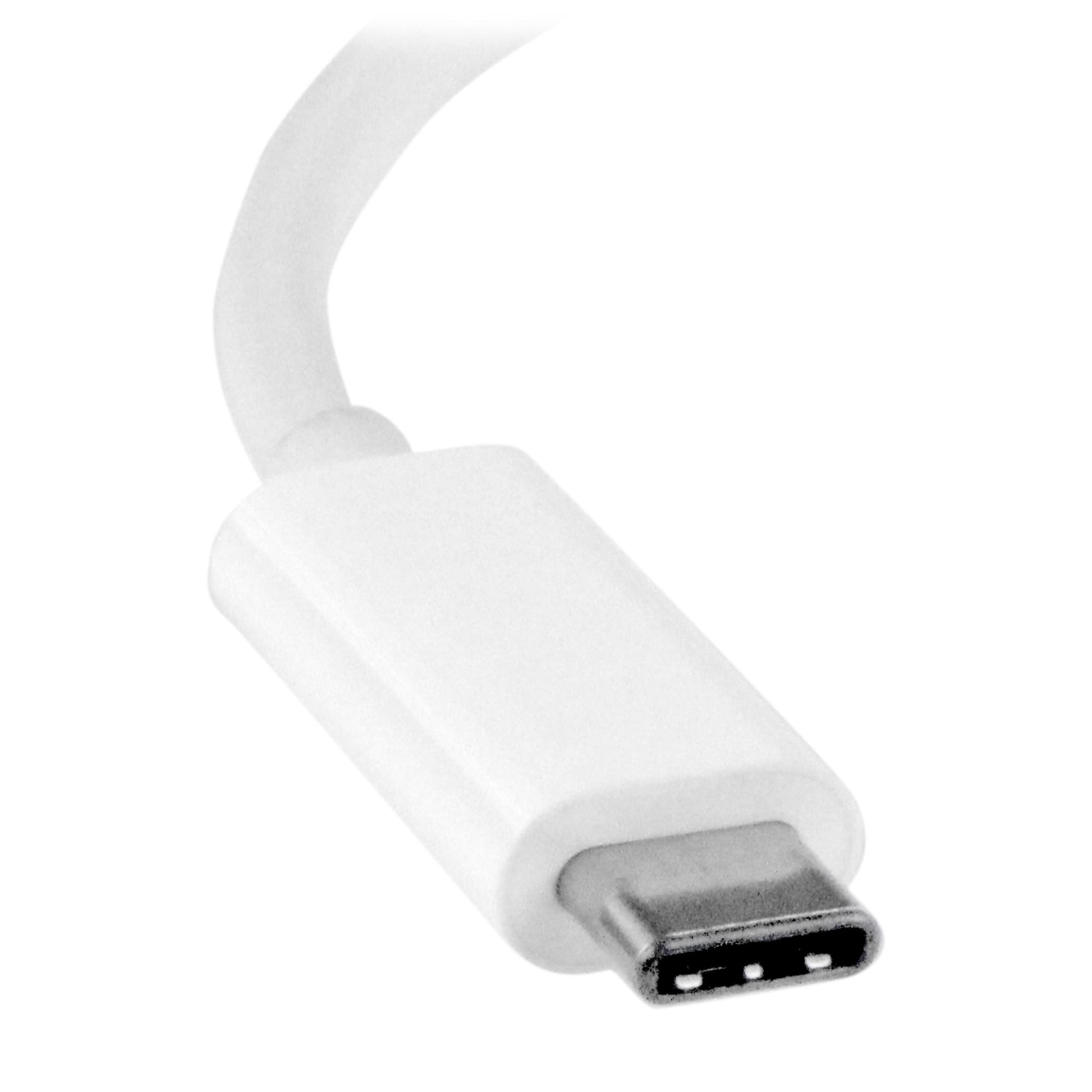 StarTech.com USB-C-zu-DVI-Adapter – 1920 × 1200, USB 3.2 Gen 2 (10 Gbit/s), 0,14 m, Weiss